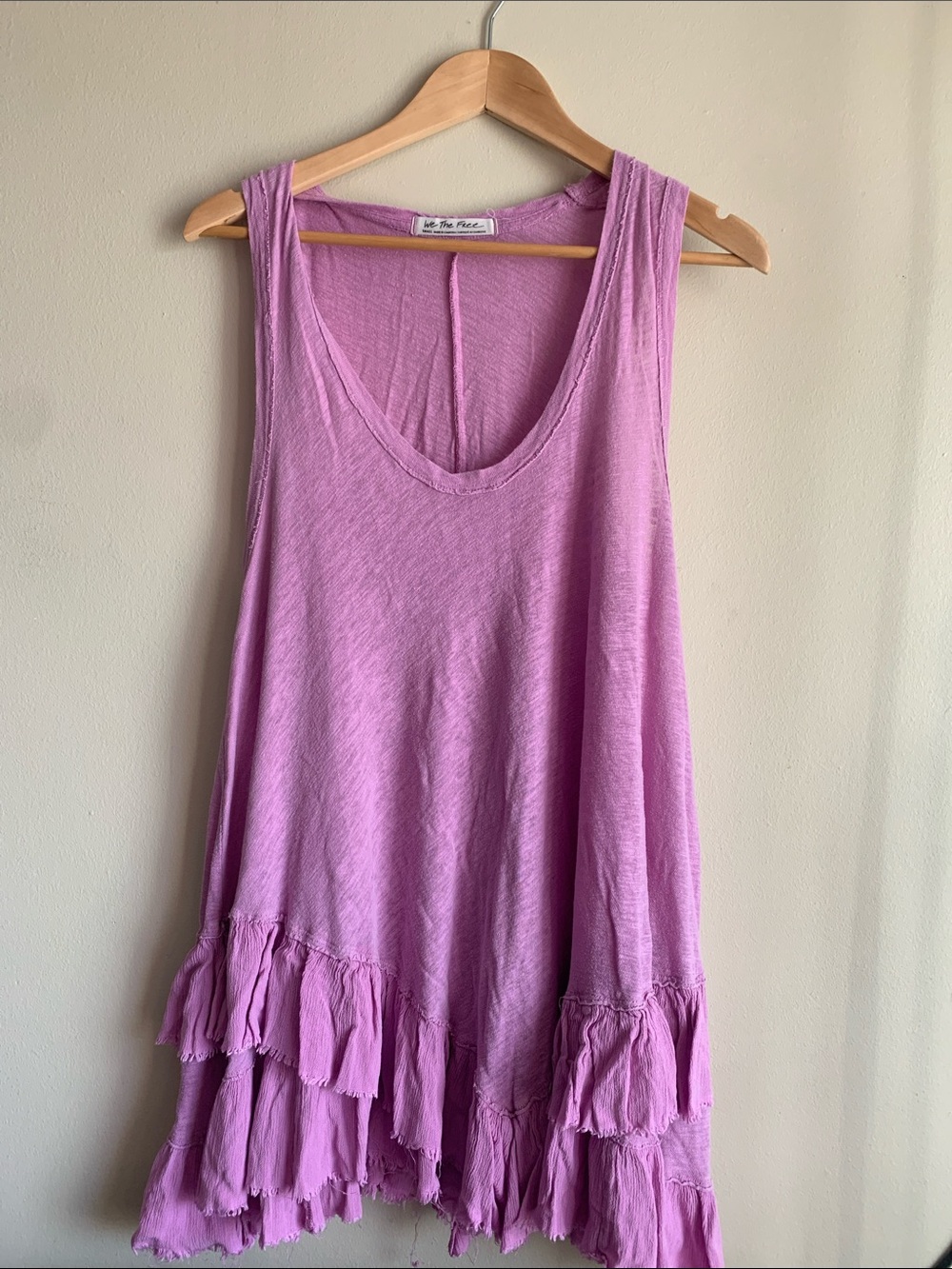 We the Free Sasha Shimmy Ruffle Hem Tank small